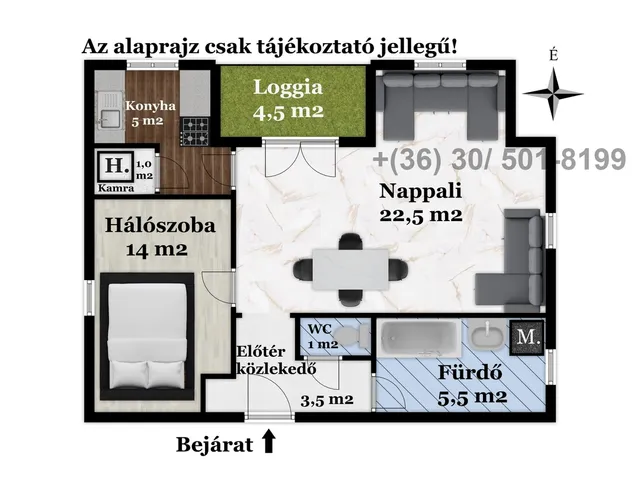 Eladó lakás Debrecen, Postakert 51 nm