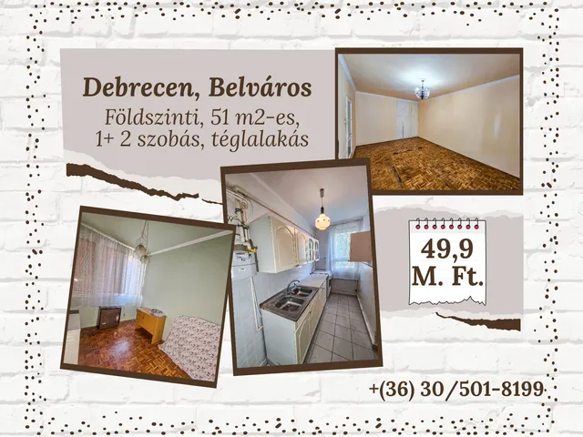 Eladó lakás Debrecen, Belváros 51 nm