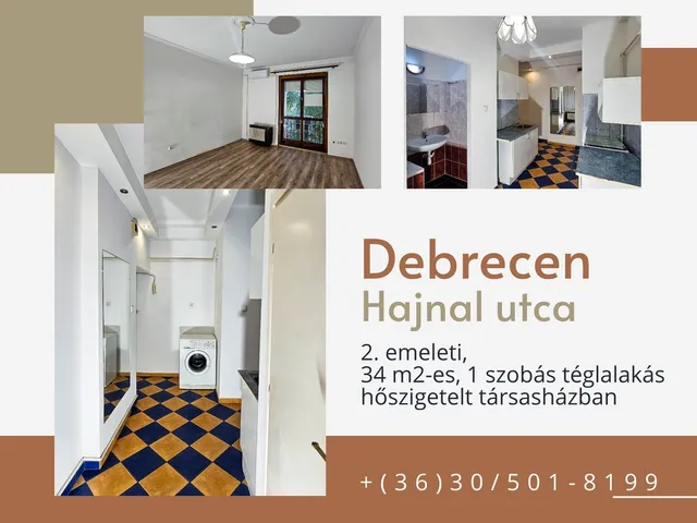 Eladó lakás Debrecen, Sóház 34 nm