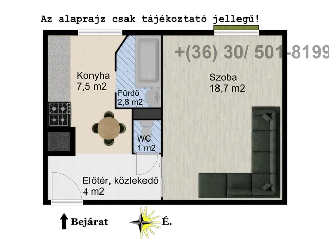 Eladó lakás Debrecen, Sóház 34 nm