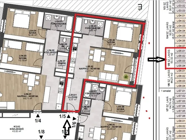 Eladó lakás Miskolc, Belváros 53 nm