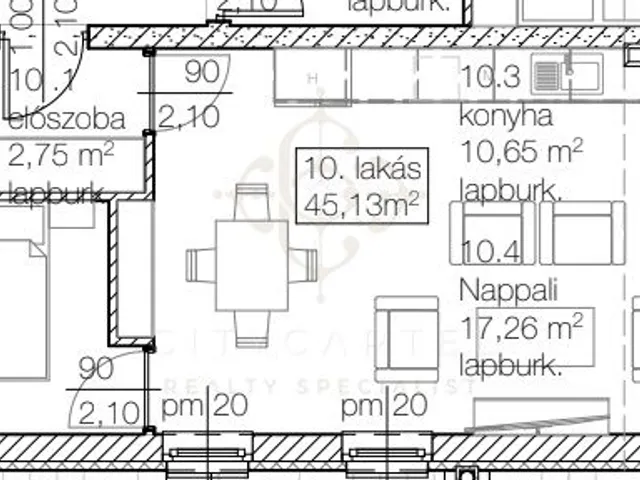 Eladó lakás Balatonlelle 54 nm