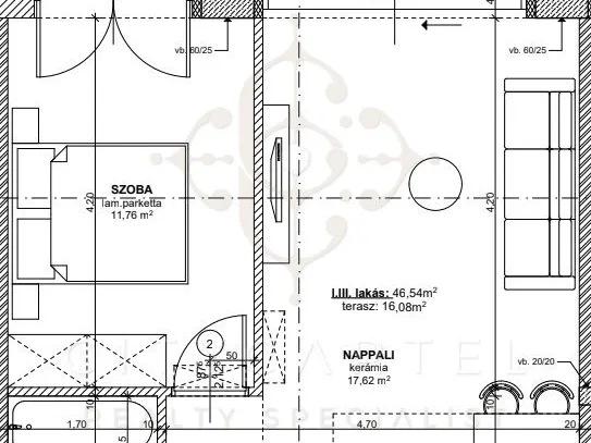 Eladó lakás Balatonlelle 55 nm