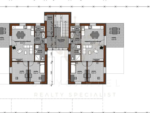 Eladó lakás Balatonszemes 66 nm