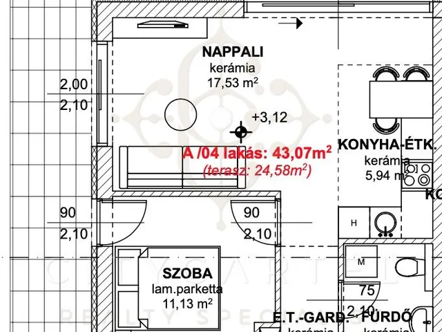 Eladó lakás Balatonlelle 55 nm