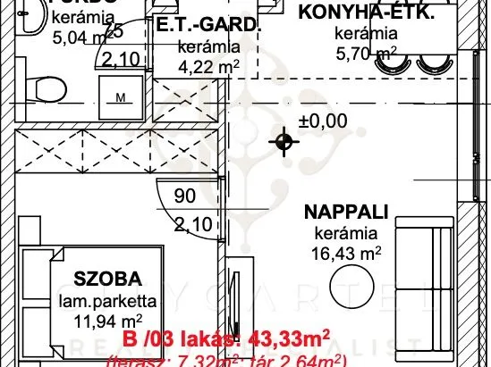 Eladó lakás Balatonlelle 47 nm