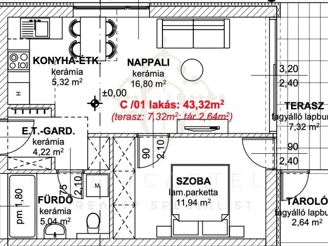 Eladó lakás Balatonlelle 47 nm