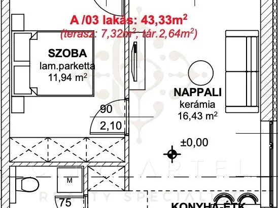 Eladó lakás Balatonlelle 47 nm