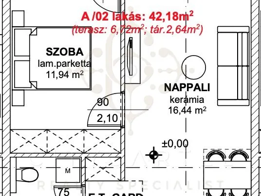 Eladó lakás Balatonlelle 45 nm