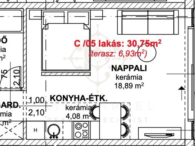Eladó lakás Balatonlelle 34 nm