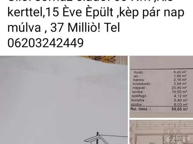 Eladó ház Üllő, Erdősor 37 60 nm