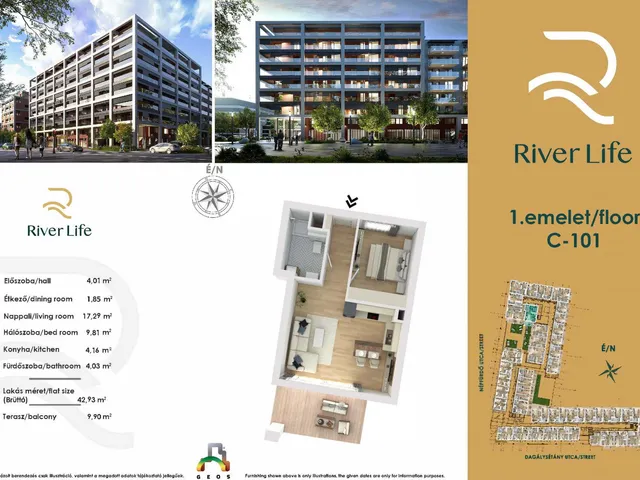 Eladó lakás Budapest XIII. kerület, Vizafogó 43 nm