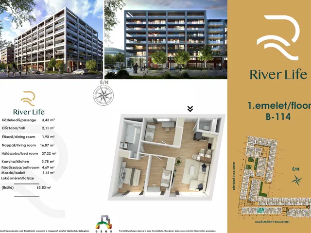 Eladó lakás Budapest XIII. kerület 64 nm