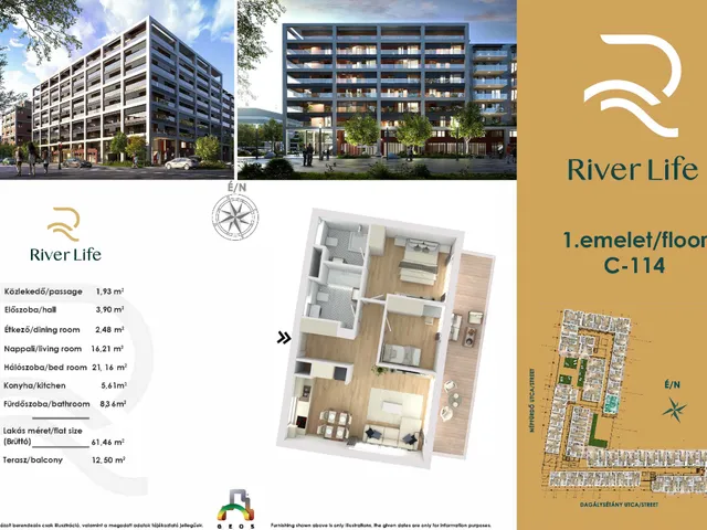 Eladó lakás Budapest XIII. kerület 62 nm