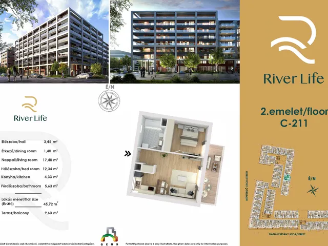 Eladó lakás Budapest XIII. kerület 46 nm