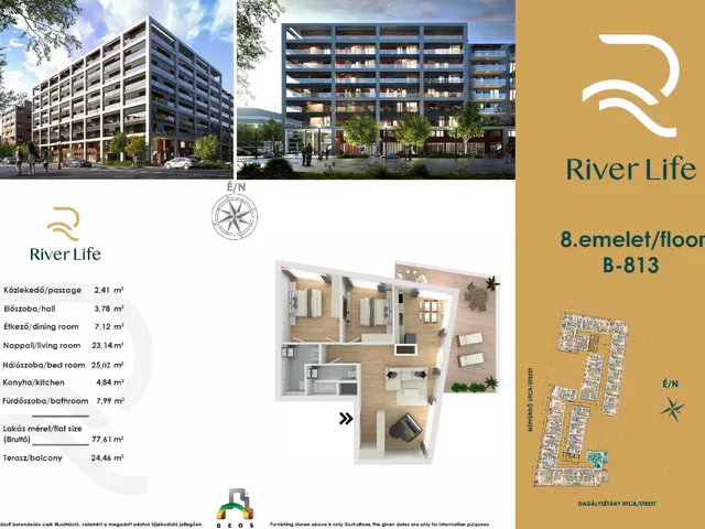 Eladó lakás Budapest XIII. kerület 77 nm