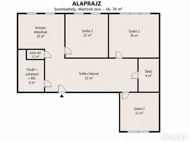 Eladó lakás Szombathely, Belváros 76 nm