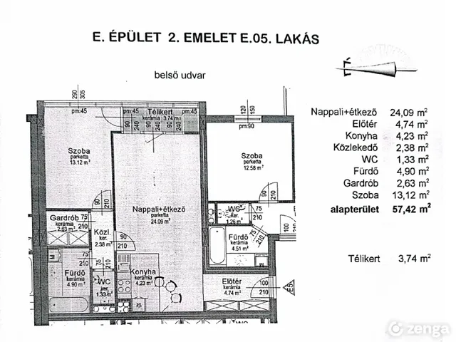 Eladó lakás Budapest III. kerület, Pacsirtamező utca 5 61 nm