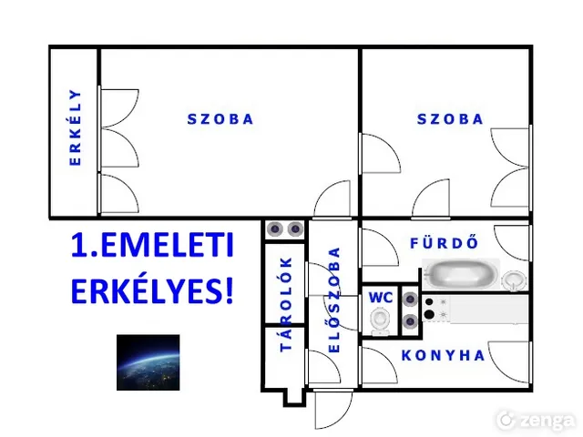 Eladó lakás Kecskemét, Széchenyiváros 55 nm