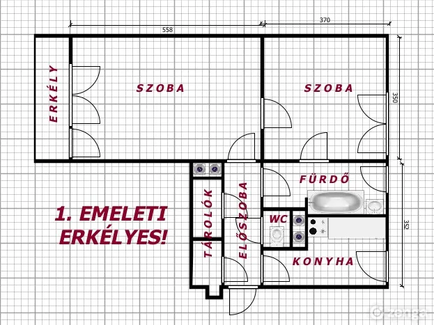 Eladó lakás Kecskemét, Széchenyiváros 55 nm