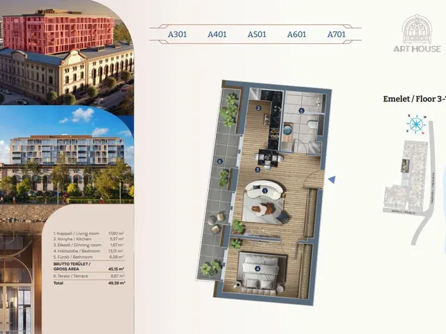 Eladó lakás Budapest XIII. kerület, Vizafogó 45 nm