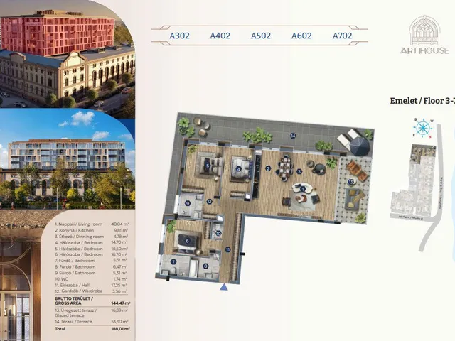 Eladó lakás Budapest XIII. kerület, Vizafogó 144 nm