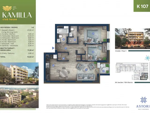 Eladó lakás Budapest XIII. kerület, Angyalföld 73 nm