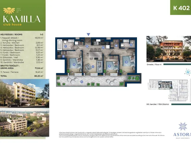 Eladó lakás Budapest XIII. kerület, Angyalföld 71 nm