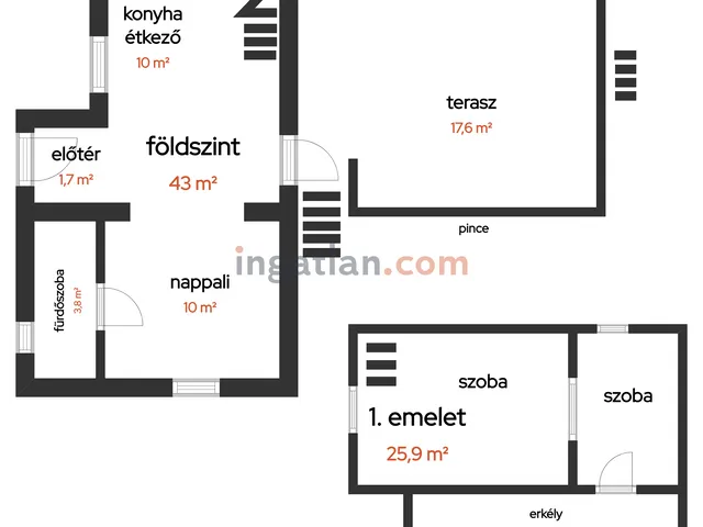 Eladó üdülő és hétvégi ház Adony, Adonyi út 69 nm