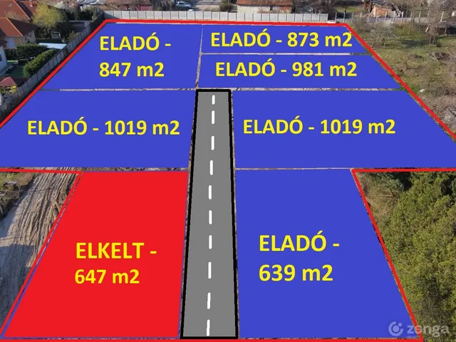 Eladó telek Gyál, Egressy út 129. 639 nm