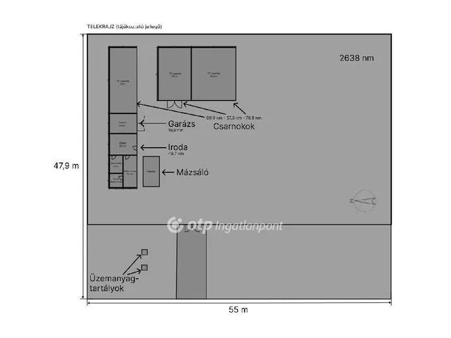 Eladó kereskedelmi és ipari ingatlan Tóalmás 290 nm