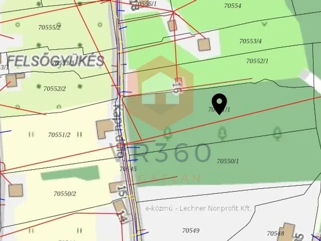 Eladó telek Pécs, Gyükés 2701 nm