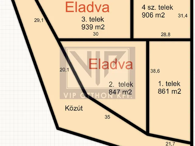 Eladó telek Nyíregyháza, Sóstóhegy 906 nm