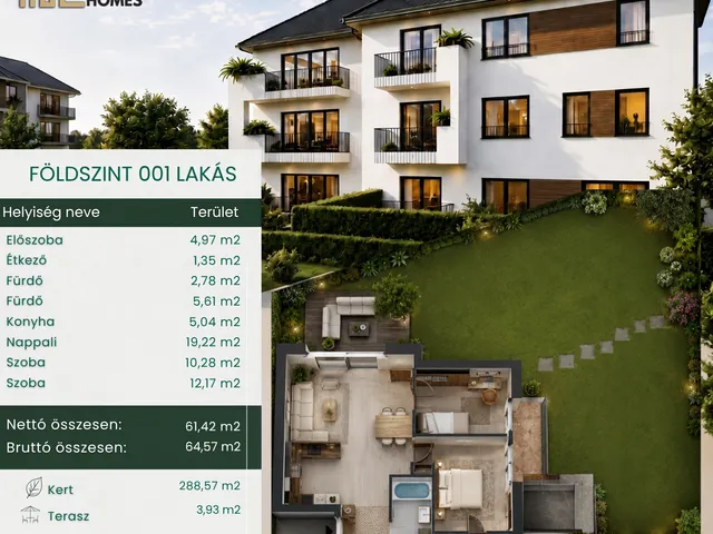 Eladó lakás Budapest XV. kerület, Rákospalota, Paszternák utca 65 nm
