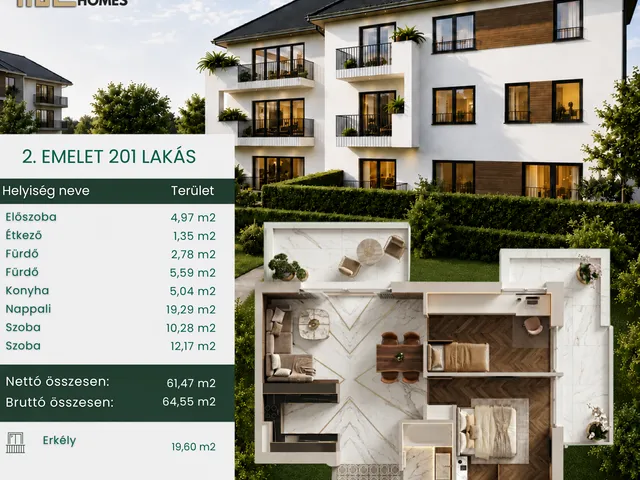 Eladó lakás Budapest XV. kerület, Rákospalota 65 nm