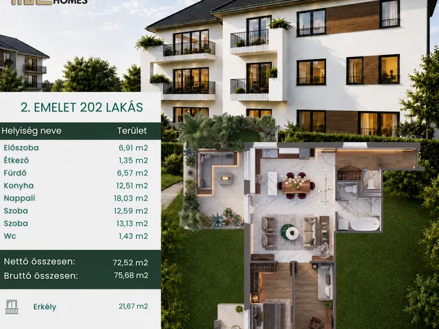 Eladó lakás Budapest XV. kerület, Rákospalota, Paszternák utca 202 76 nm