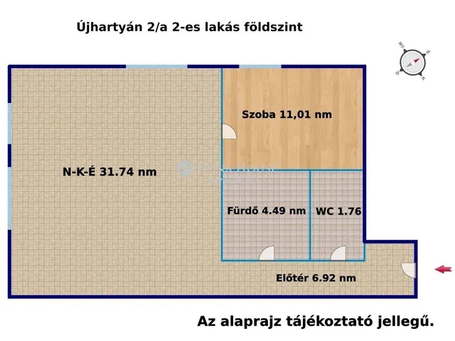 Eladó lakás Újhartyán 55 nm