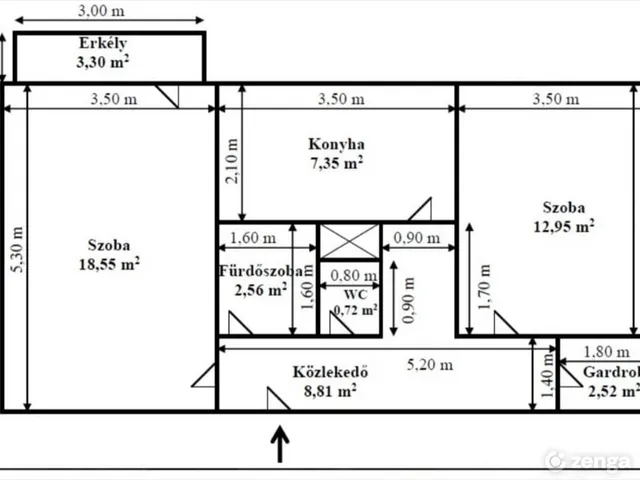 Eladó lakás Miskolc 55 nm