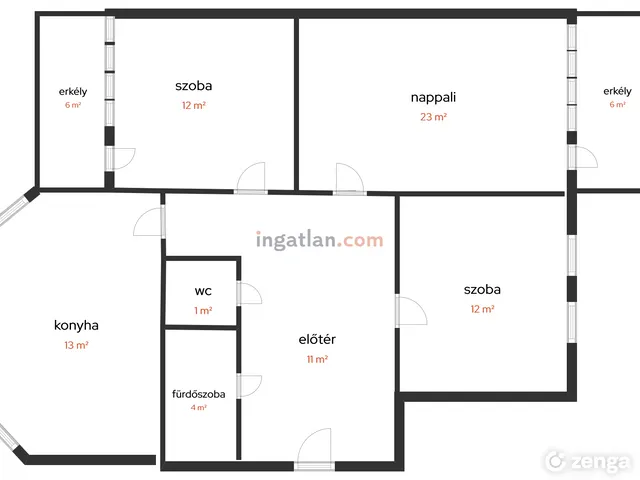 Eladó lakás Keszthely 53 nm