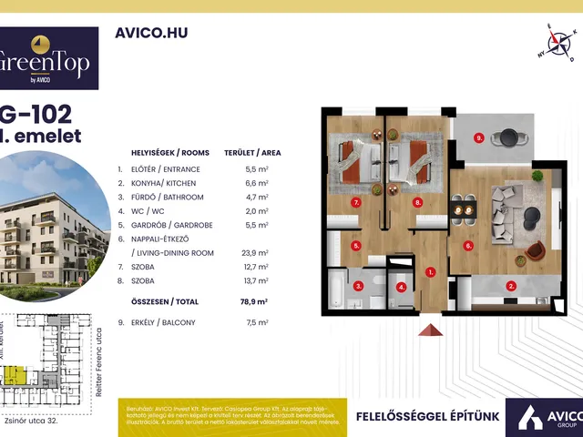 Eladó lakás Budapest XIII. kerület 79 nm