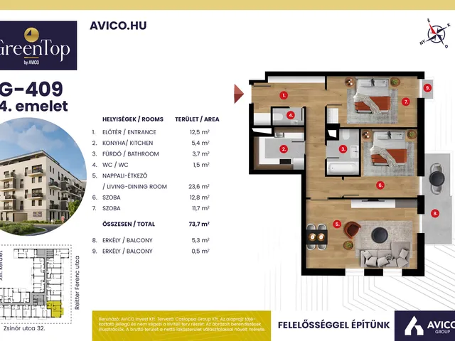 Eladó lakás Budapest XIII. kerület 74 nm