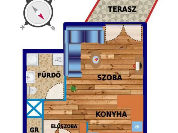 Kiadó lakás Budapest XIII. kerület 32 nm
