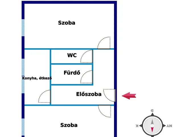 Eladó lakás Dombóvár, Bezerédj 55 nm