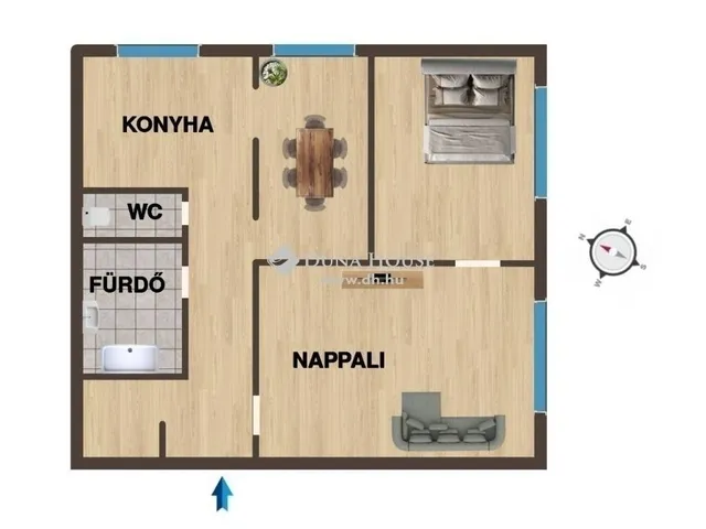 Eladó lakás Budapest XV. kerület, Újpalota 53 nm