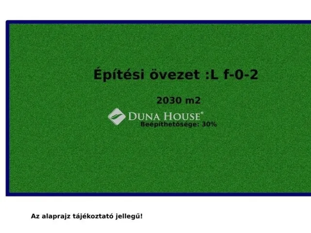 Eladó telek Vecsés 2030 nm