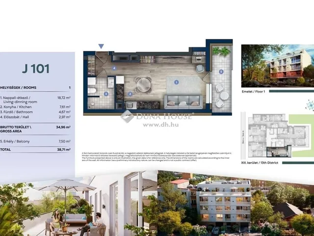 Eladó lakás Budapest XIII. kerület, Angyalföld 38 nm