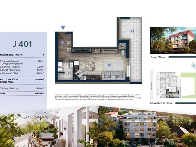 Eladó lakás Budapest XIII. kerület, Angyalföld 46 nm