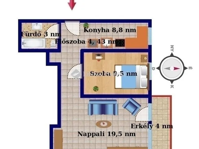 Eladó lakás Budapest XIII. kerület 47 nm