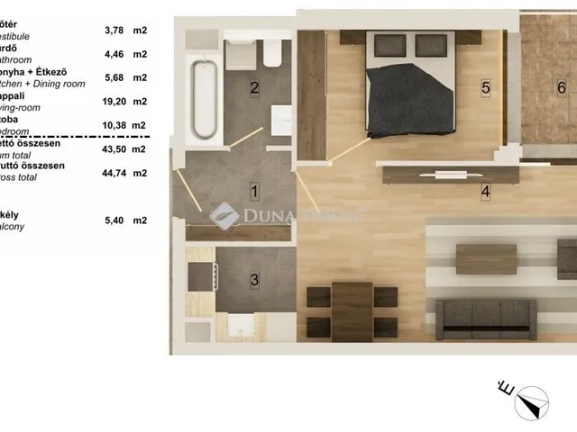 Eladó lakás Budapest VIII. kerület 46 nm