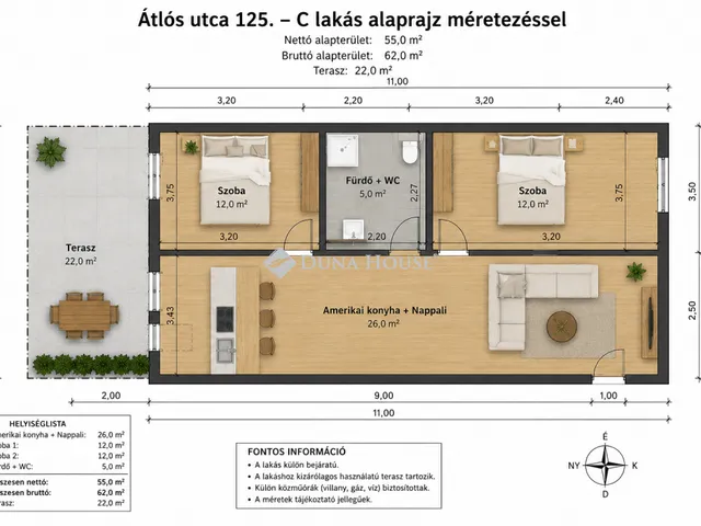 Eladó lakás Budapest XX. kerület 66 nm